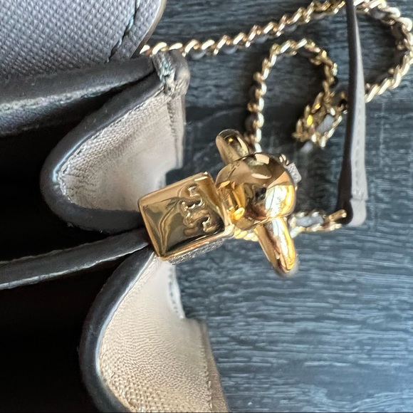 NWOT! Tory Burch Robinson Mini Convertible Crossbody/Shoulderbag in Gray Heron - Picture 11 of 16